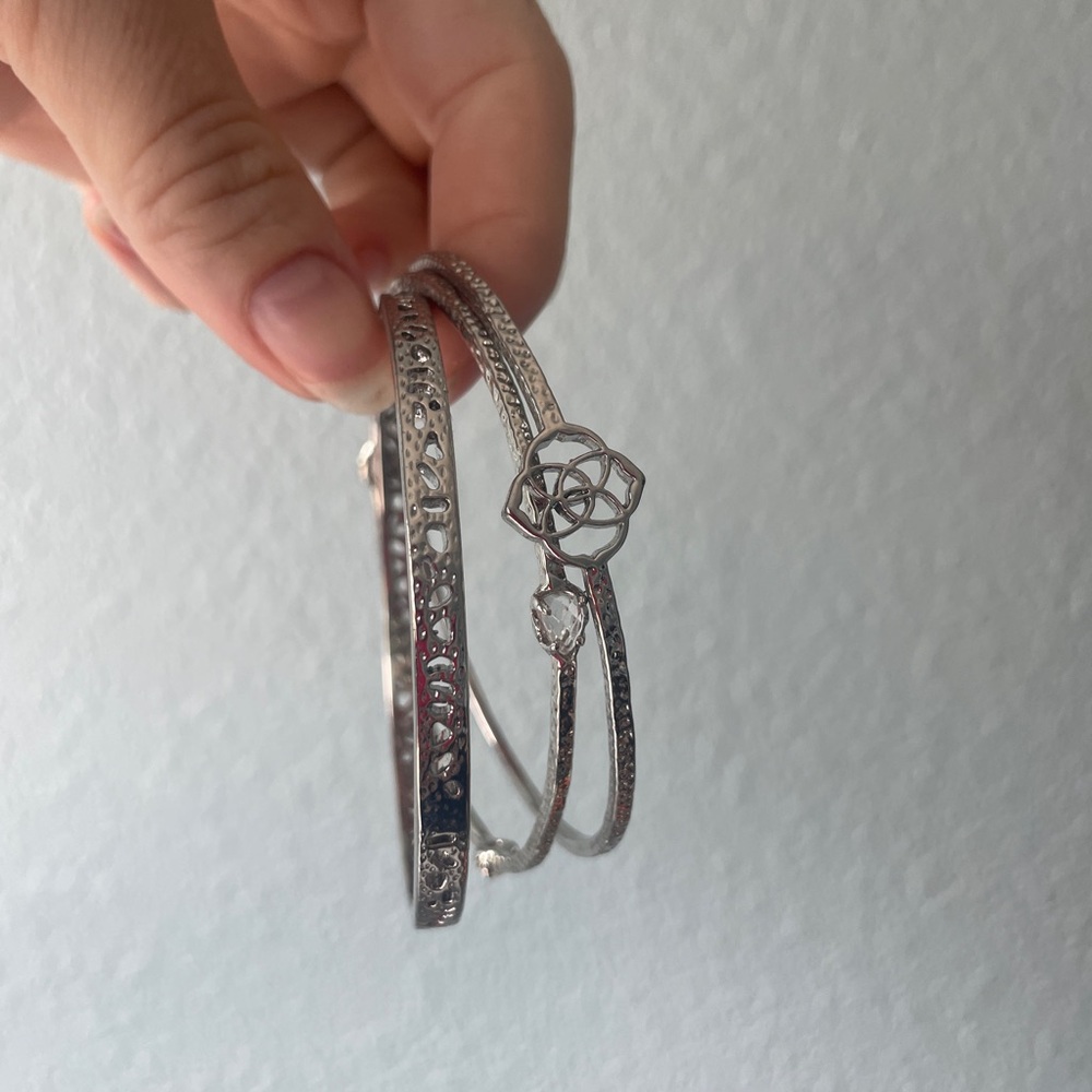 Kendra Scott Silver Set of 3 Bracelets - Picture 7 of 8